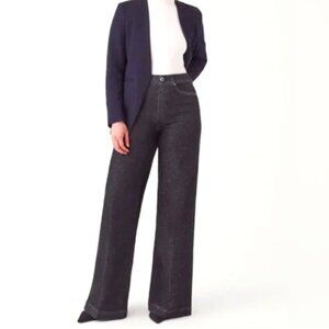 Spanx Wide Leg Denim EveryWear Jeans Charcoal Pull-on Stretch Jeans 1X‎ Tall NWT